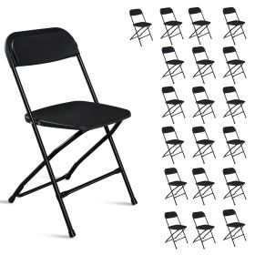 10PCS Heavy Duty Folding Chair 350lbs Capacity Metal Frame Portable Event Chair for Indoor Outdoor Use Stackable and No Assembly Required