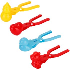 4Pcs Snowball Makers Set Clip Snow Molds Toys Beach Sand Toy With Handle For Snow Fight Winter Activities (Option: MultiColor)